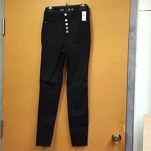 Old Navy Size 0 Petite Black Extra High Rise Rockstar Super Skinny Jeans